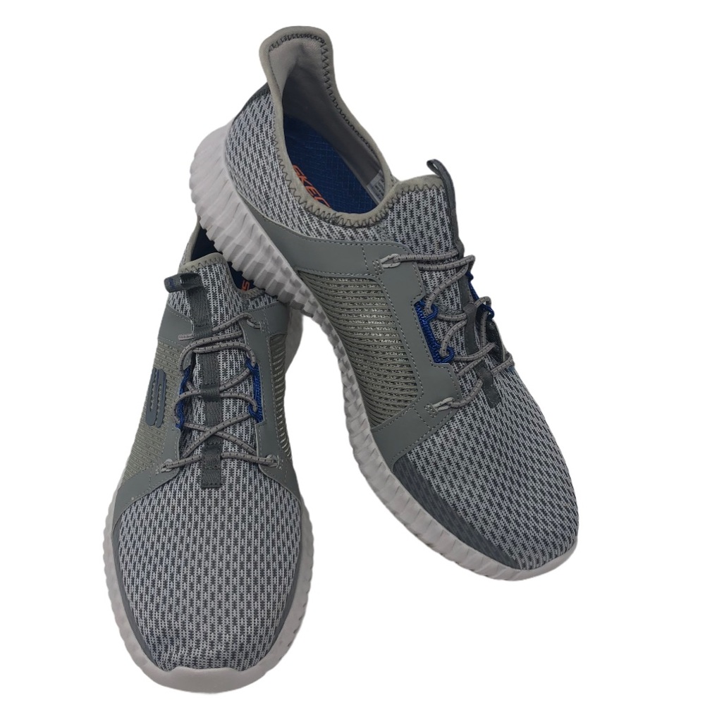 SKECHERS Gray/Blue Elite Flex Memory Foam Shoe